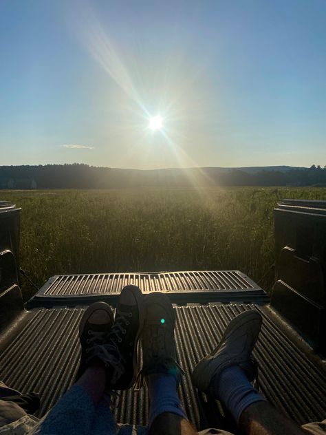 sunset date idea sunset date converse truck date sunset truck truck ideas summer nights summer ideas Nature, To Catch A Firefly Emmy Sanders, Truck Bed Aesthetic, Truck Date, Secret Couple, Truck Bed Date, Sunset Date, Aesthetic Camping, Tessa Bailey