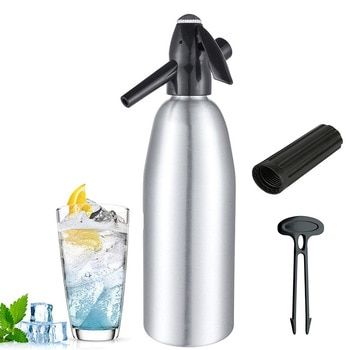 Soda Water Siphon Home Drink Juice Machine Bar Beer Soda Syphon Maker Steel Bottle Soda Stream Foam Cylinders Co2 Injector 1L Soda Maker, Soda Makers, Soda Machines, Soda Drinks, Drinks Machine, Sparkling Drinks, Fruit Infused Water, Soda Stream, Soda Water