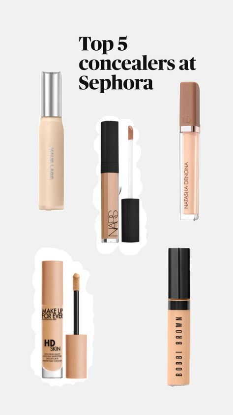 Top 5 concealers at Sephora concealer must haves best concealer Sephora favorite high end concealer Best Makeup Products Sephora Consiler, Sephora Makeup Must Haves, Sephora Best Skin Ever Concealer, Sephora Concealer, Collection Concealer, Concealer Sephora, Concealer Walmart, High End Concealer, Drugstore Concealer