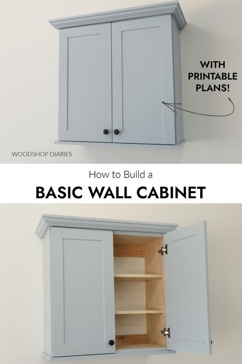 DIY Bathroom Wall Cabinet Diy Cabinet Above Toilet, Diy Bathroom Cabinet Build, How To Build A Wall Cabinet, Bathroom Cabinet Dimensions, Diy Wall Mounted Cabinet, Diy Over Toilet Cabinet, How To Build Wall Cabinets, Diy Wall Cabinet How To Build, Diy Bathroom Wall Cabinet