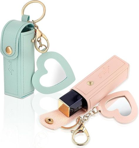 Amazon.com: Ouligay 2 Pieces Leather Lipstick Cases Portable Lipstick Keychain Holder Chapstick HolderChapstick Keychain Holder for Women Party,Holiday Gifts(Green,Pink) : Beauty & Personal Care Chapstick Keychain Holder Diy, Chapstick Keychain Holder Template, Easy Chapstick Holder, Chapstick Holder Keychain, Lipstick Keychain, Lipstick Brands, Lipstick Case, Chapstick Holder, Green Gifts