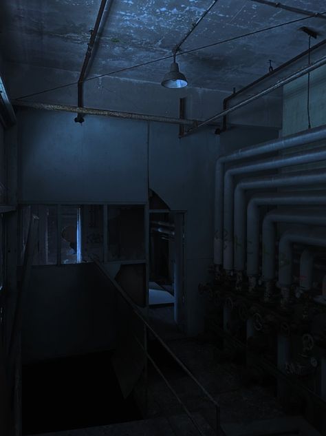 Boiler room Abandoned Factory Aesthetic, Abandoned Laundromat, Boiler Room Aesthetic, Factory Aesthetic, Lethal Company, Weird Creepy, Music Aesthetics, 3 Aesthetic, Apocalypse Aesthetic