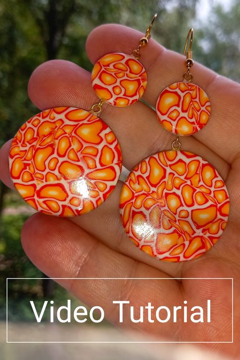 A video on how to make bright summer polymer clay earrings is already on my YouTube and Patreon. 😁 The video turned out to be very detailed, and the earrings look very cool. #maksimmantuli #polymerclay #fimo #sculpey #tutorial #clay #earrings #jewelry #bohoearrings Fimo, Polymer Clay On Wood, Cane Tutorial Polymer Clay, How To Make Clay Earrings Shiny, Making Earrings With Clay, Making Clay Earrings Videos, How To Make Clay Earrings Videos, Polymer Clay Jewelry Diy Tutorials, Polymer Clay Jewellery Tutorial