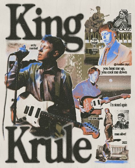 Grunge Graphic Design Poster, King Krule Aesthetic, King Krule Poster, Vintage Poster Graphic Design, Graphic Design Vintage, King Krule, Poster Graphic Design, Grunge Posters, Poster Graphic