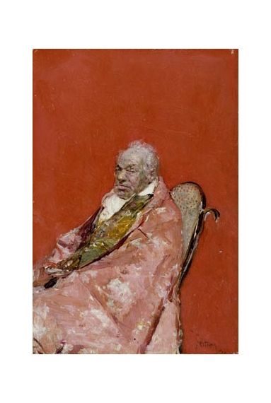 Mariano Fortuny Marsal - An Ecclesiastic, oil on panel, 1874. Art Mini Toile, Mariano Fortuny, Francisco Goya, Academic Art, Spanish Painters, Spanish Artists, Mini Canvas Art, Old Man, Figure Painting