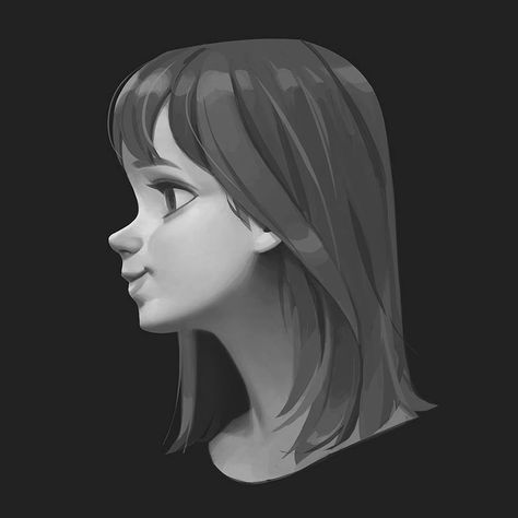 side view of a girl, Sungmin Jung on ArtStation at https://www.artstation.com/artwork/lV1Wne Anime Side View, Anime Side Profile, Side Face Drawing, Side View Of Face, Side View Drawing, Profile Drawing, 얼굴 그리기, Jung So Min, Model Sheet