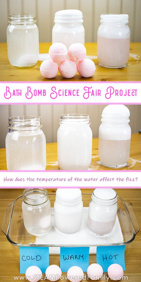 Science Fair Projects For Elementary, Winning Science Fair Projects, Bath Bomb Recipe Easy, Kids Science Fair Projects, Easy Science Fair Projects, Science Fair Experiments, Science Fair Projects Boards, Bath Bomb Recipe, Cool Science Fair Projects