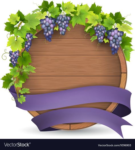 Grape Vine Bulletin Board, Grape Background, Grape Decor, Ribbon Vector, Wine Grapes, Floral Logo Design, Page Borders Design, Birthday Cake Topper Printable, Vector Graphics Design