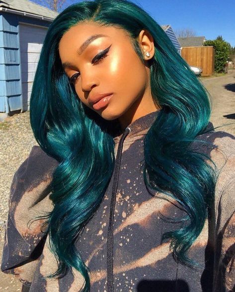 LOVE that color | Stylish outfit ideas for women who love fashion! African Hairstyles, Waves 2019, Slay Hairstyles, Connie Baby, Wig Styling, Clear Acne, Front Lace Wigs Human Hair, Brazilian Human Hair, Hair Weave