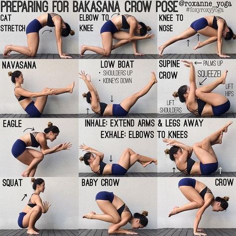 Preparing for Bakasana Crow Pose - #yogapose #yogalifestylequotes Eagle Pose, Body Transformations, Crow Pose, Yoga Beginners, Frosé, Yoga Motivation, Bikram Yoga, Chakra Yoga, Yoga Help