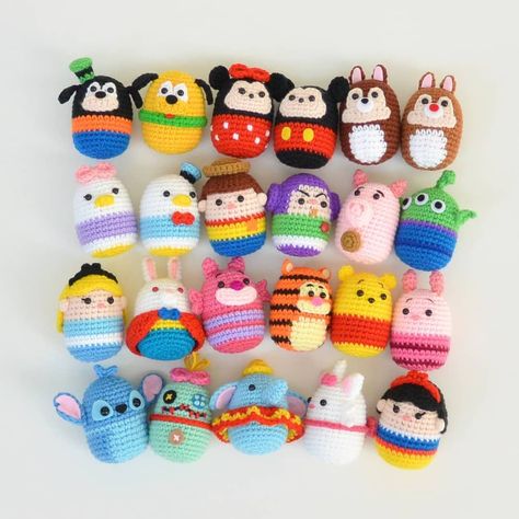 Crocheted Disney Characters, Cute Shapes Pattern, Crochet Projects Disney, Up Crochet Disney, Disney Crochet Amigurumi, Disney Characters Crochet, Free Crochet Disney Patterns, Crochet Characters Amigurumi, Crochet Disney Characters Free Pattern