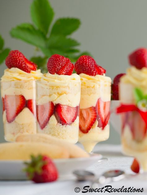 Strawberry Charlotte, Mini Charlotte, Charlotte Cake, Strawberry Parfait, Mini Dessert Cups, Parfait Desserts, Strawberry Dessert Recipes, Parfait Recipes, Creative Desserts