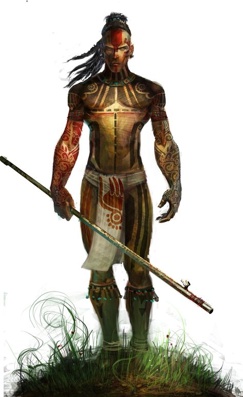 Henry Fong - Mayan warrior Mayan Character, Henry Fong, Prince Warrior, Mayan Warrior, Native American Warrior, Native American Artwork, Fantasy Races, Fantasy Armor, Cool Wallpapers Art