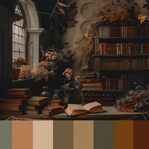 📚✨ Embrace the elegance of the Dark Academia aesthetic with this rich and moody color palette. Perfect for capturing the timeless beauty of academia and the mystery of old libraries, autumn leaves, and classic literature. 🕰️🍂 Let these colors inspire your next creative project or outfit. Which shade speaks to you the most? ✨ #DarkAcademia #ColorPalette #ColorInspiration #ColorScheme #Palette #ColorCombo #ColorLovers #ColorOfTheDay #ColorDesign #Colors #DesignInspiration #InspirationPalette ... Old Library Color Palette, Dark Academia Aesthetic Paint, Dark Cottagecore Palette, Color Palette Academia, Dark Cozy Color Palette, Dark Elegant Color Palette, Old Color Palette, Dark Academia Aesthetic Office, Library Color Palette