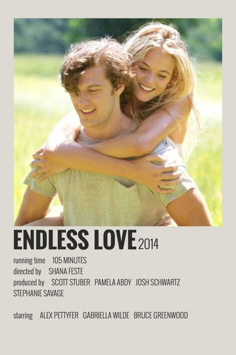 Endless Love Movie Poster, Endless Love Poster, Friends To Lovers Movies, Endless Love Movie, Endless Love 2014, Minimalistic Polaroid Poster, Bruce Greenwood, Joely Richardson, Romcom Movies