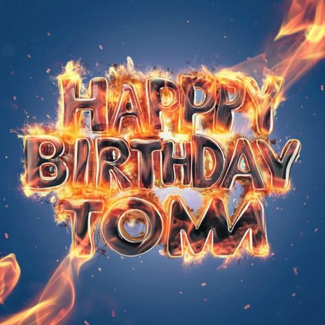 Happy Birthday Tom, 3d Typography, Happy Birthday, Typography