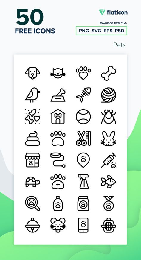 Icon Pack: Pets | Lineal Logo Sketch Design, Pet Care Logo, Free Icons Png, Dog Icon, Animal Icon, Free Icon Packs, School Inspiration, Free Icon, Graphic Design Tutorials