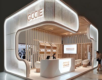 Curved Exhibition Stand, Booth Store Design, Unique Exhibition Booth Design, Booth Design Exhibition, Modern Exhibition, Event Booth Design, Small Booth, Exhibition Stall Design, Stall Design