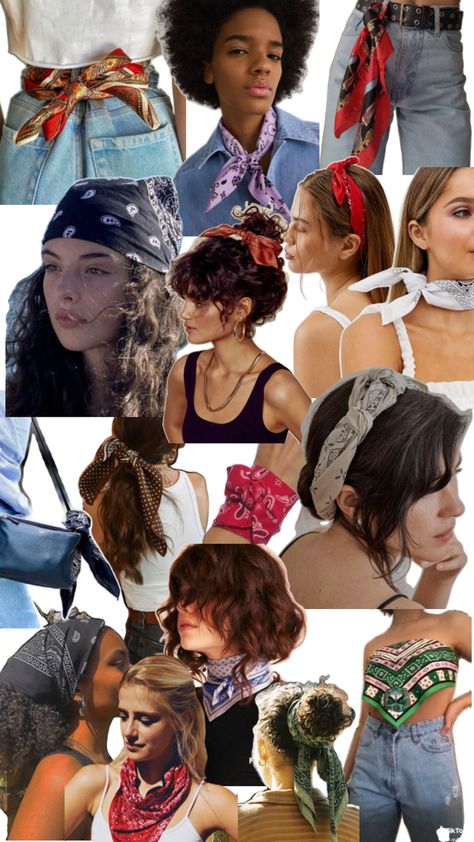 Ways To Wear Bandanas, Ways To Wear A Bandana, Bruno Mars Concert, Bandana Outfit, Different Aesthetics, Bandana Hairstyles, Bandana Scarf, Bandanas, Style Me