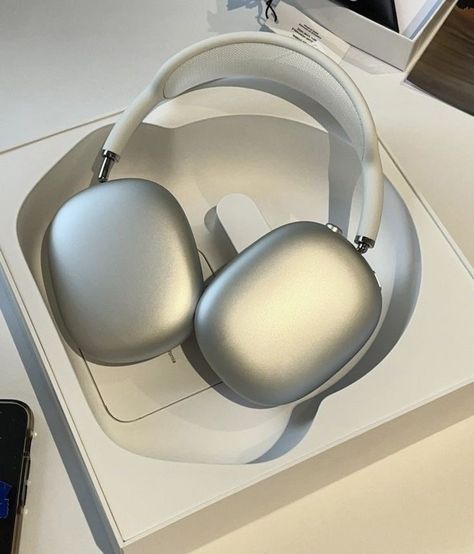 Headphones, Airpods Max, Apple Airpods, Over Ear Headphones, In Ear Headphones, Electronic Products, Silver, White