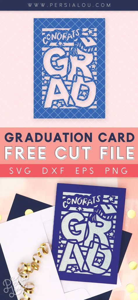 Congrats Grad! Free Graduation Card SVG Graduation Card Diy, Graduation Cards Diy, Diy Graduation Cards, Graduation Cards Handmade, Graduation Card Messages, Grad Cards, Card Svg, Paper Stuff, Cricut Projects Beginner