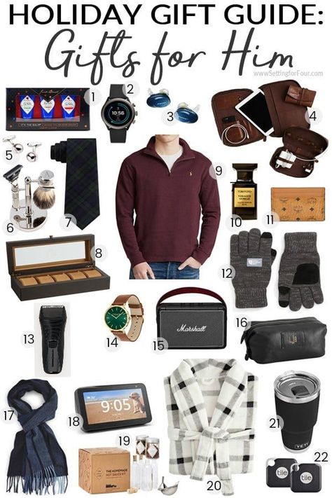 Holiday Gift Guide 2019 - Gifts for Him! For every man in your life! Dad, husband, boyfriend brother, cousin and male friend! #gifts #him #forhim #ideas #christmas #dad #husband #grandfather #boyfriend #stockingstuffers Classy Gifts For Him, Male Christmas Gifts Ideas, Boyfriend Advent Calendar Gift Ideas, Gifts For Male Friends, Classy Gift Ideas, Male Gifts, Dad Gift Ideas, Last Minute Birthday Gifts, Luxury Gifts For Men