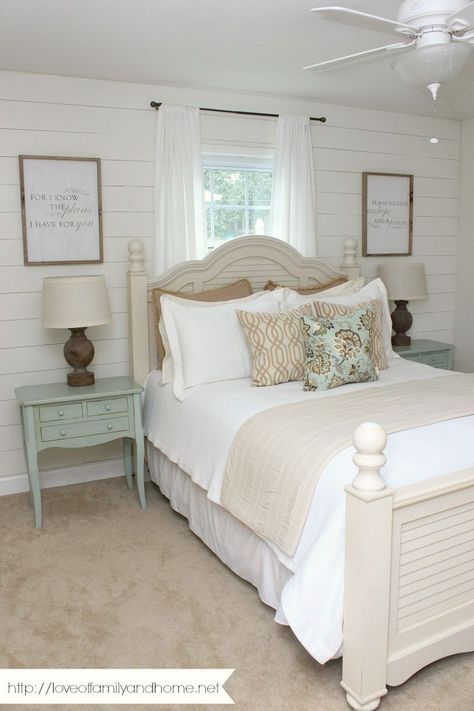 Farmhouse Style Master Bedroom Makeover Rustic Farmhouse Bedroom Master Suite, Rustic Farmhouse Bedroom, Small Bedroom Remodel, Farmhouse Style Bedrooms, Modern Farmhouse Bedroom, Night Stands, Farmhouse Bedroom Decor, Master Bedrooms Decor, Rustic Bedroom