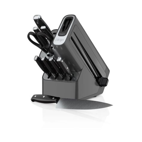 Arrives by Fri, Feb 11 Buy Ninja Foodi Never Dull Essential 10-Piece Knife Block Set with Built-in Sharpener System (K12010) at Walmart.com Luxury Kitchenware, Kitchen Objects, Wood Knife, Boning Knife, Forged Knife, Kitchen Solutions, Knife Block Set, Ninja Foodi, Santoku Knife