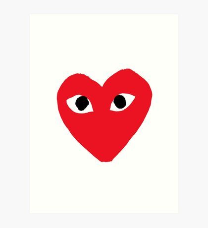 Hearts With Eyes Painting, Red Dorm, Heart With Eyes, Content Studio, Polka Dot Walls, Heart Art Print, Red Wall Art, Cute Canvas Paintings, Kids Print