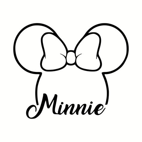 Disney Family Vacation Svg, Minnie Mouse Outline, Mickey Mouse Outline, Minnie Mouse Stickers, Minnie Mouse Drawing, Disney Svg Files, Mouse Tattoos, Mickey Mouse Images, Minnie Mouse Pictures