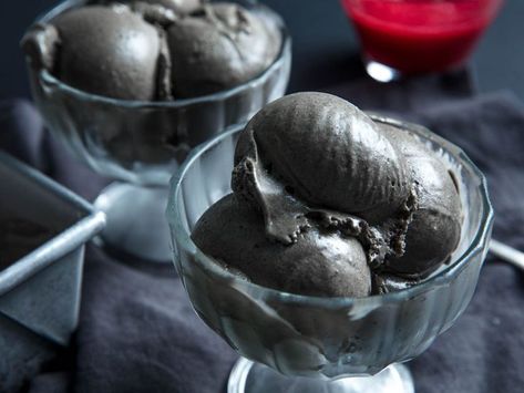 Sweet Oblivion, Sesame Ice Cream, Black Sesame Paste, Black Ice Cream, Peanut Butter Ice Cream, Black Sesame Ice Cream, Chocolate Chip Ice Cream, Ice Cream Recipe, Black Ice