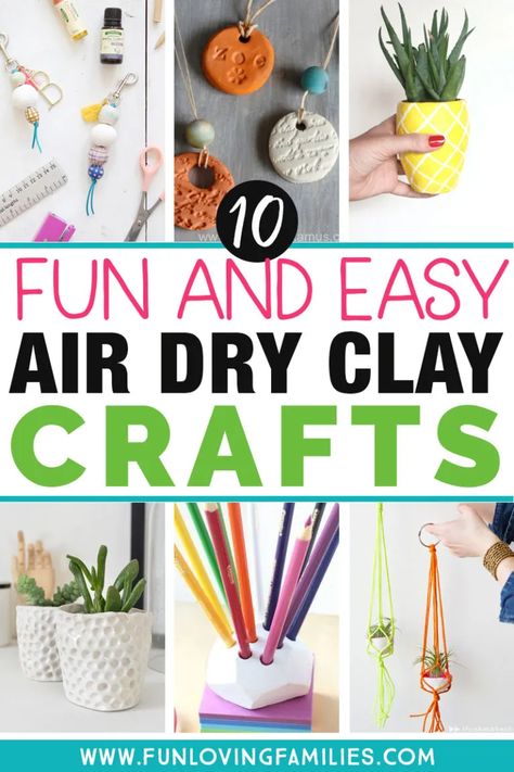 Diy Air Dry Clay Projects, Dry Clay Crafts, Air Dry Clay Crafts, Clay Crafts For Kids, Homemade Clay, Kids Clay, Diy Air Dry Clay, Crafts For Teens To Make, Air Dry Clay Projects