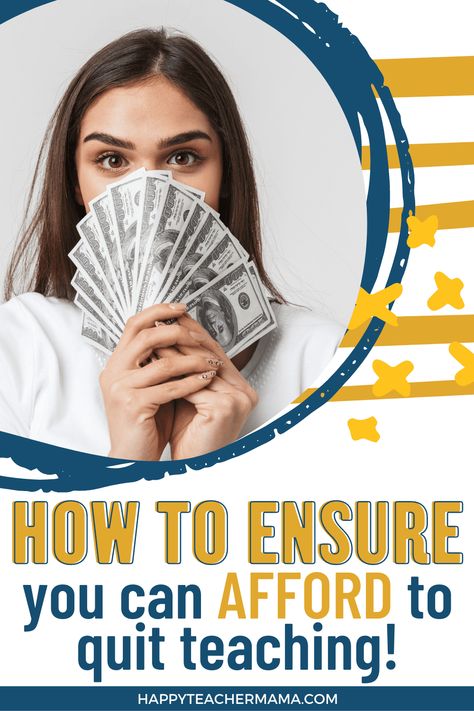 One of the scariest parts of leaving the classroom for many teachers is worrying that they can't afford to quit teaching. You love the kids, but the stress and mental overwhelm are just too much. You need to quit teaching, but what happens next? Will you be able to afford to search for another job or work from home? Learn how to ensure you can afford to quit your teaching job. How To Quit Teaching, Quiet Quitting Job, Quitting Job Without Another, Quit Teaching Job, Jobs For Former Teachers, Career Change For Teachers, Quit Teaching, Quitting My Job, Teacher Career