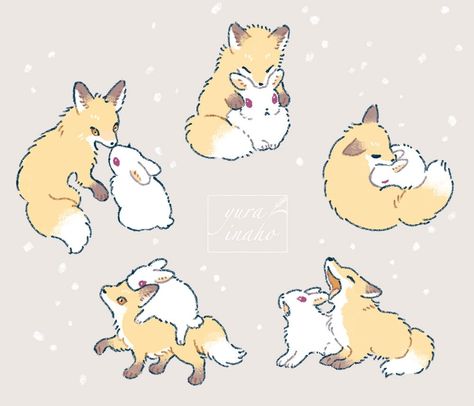 Fox Drawing, Cute Bunny Pictures, Bunny Drawing, Animal Doodles, Bunny Pictures, Pet Fox, Cute Animal Drawings Kawaii, 캐릭터 드로잉, Bunny Art