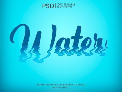 Water Lettering Fonts, Water Font Design, Water Fonts Alphabet, Water Typography Design, Text Design Ideas, Water Lettering, Water Typography, Water Letters, Water Calligraphy