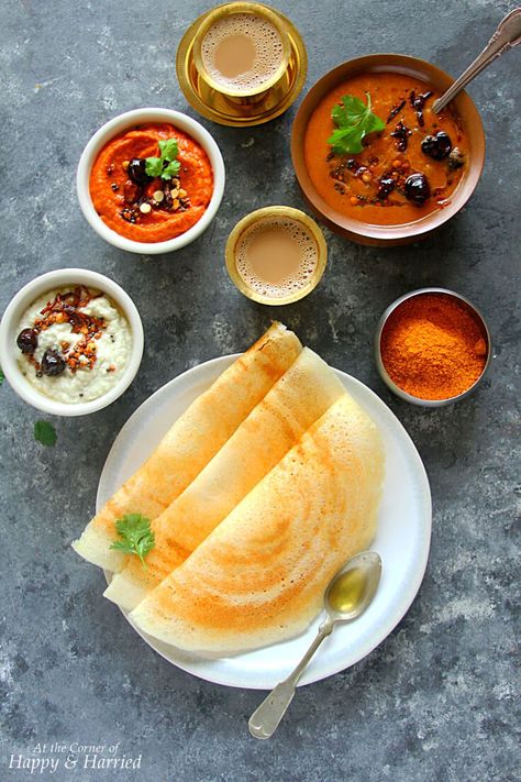 FAILPROOF IDLI DOSA BATTER - HAPPY&HARRIED Dosa Batter, Indian Food Photography, South Indian Breakfast, Idli Dosa, Indian Breakfast, Indian Street Food, South Indian Food, Indian Snack Recipes, Free Online Courses