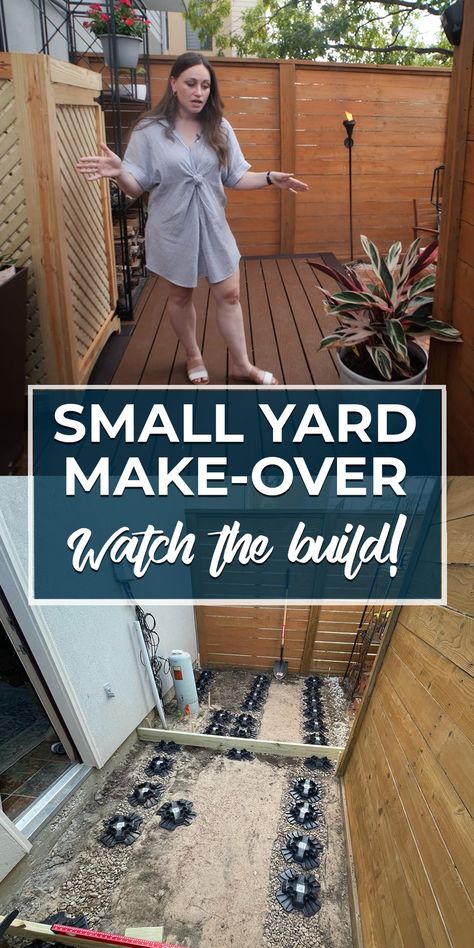 diy builder transforms small yard with floating deck Deck Blocks, Easy Deck, Chemical Engineer, Floating Deck, Small Yard, Next Home, Home Improvement Projects, Outdoor Living Space, Outdoor Living