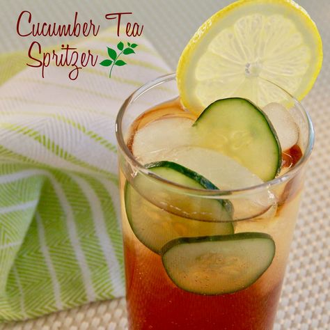 Keep Cucumber Tea Spritzer in  mind when the hot summer months arrive.  #MyAllrecipes #AllrecipesAllstars  #AllrecipesFaceless Raspberry Ice Tea Recipe, Mcdonalds Sweet Tea, Cucumber Tea, Pineapple Juice Recipes, Raspberry Iced Tea, Brunch Sides, Spritzer Recipes, Making Iced Tea, Southern Sweet Tea