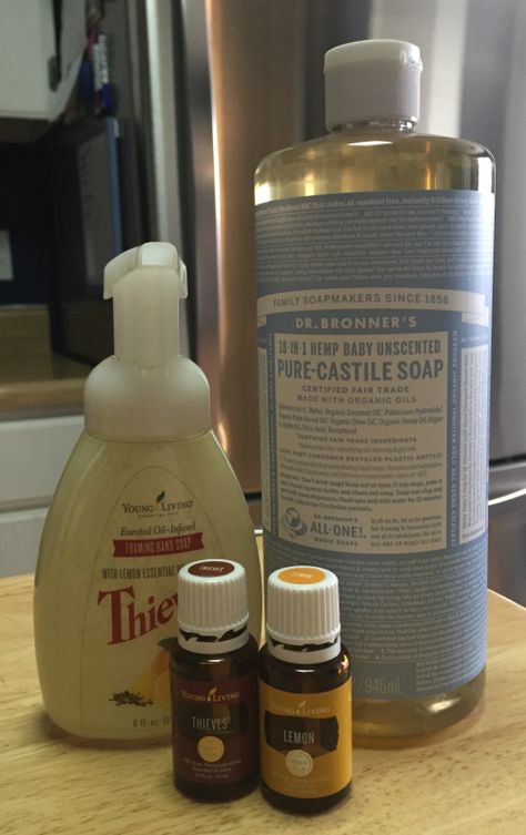 Thieves Essential Oil, Young Living Essential Oils Recipes, Diy Essentials, Essential Oils Gifts, Living Essentials Oils, Oil Gifts, Living Essentials, Young Living Oils, Foaming Hand Soap