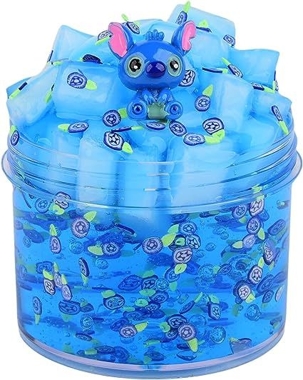 Upgrade Blue Stitch Clear Slime Kit, Crunchy Non Sticky Stretchy Jelly Slime Pack, Elegant Party Favor Goodie Bag Filler Stress Relief Toy for Boys Girls Kids Stitch Birthday Goodie Bags, Stitch Slime, Ice Cream Shop Toy, Sensory Slime, Stitch Toys, Lilo And Stitch Toys, Be Like A Pineapple, Stitch Merchandise, Yellow Slime