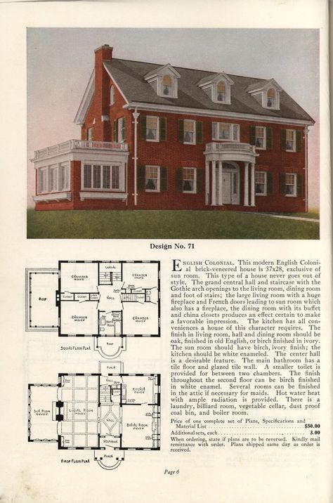 1920 House Plans, Historic House Plans, 1920 House, Practical House, House Plans Ideas, 3d Floor Plans, Canada House, Designs Printable, Vintage House Plans