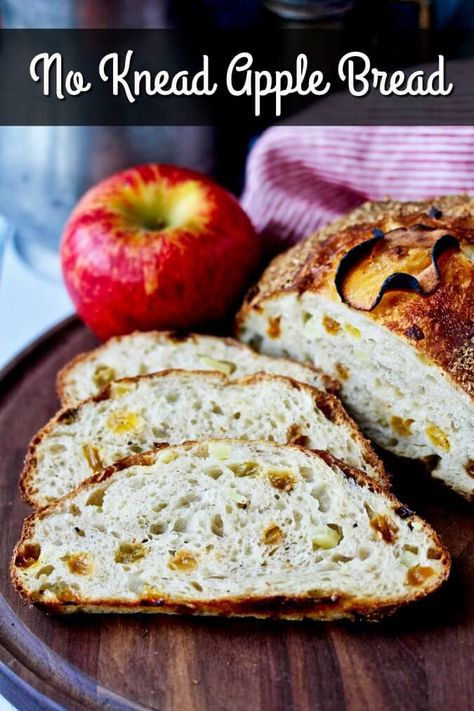 No knead apple bread with crisp and sweet apples Apple Bread Recipe, Apple Cinnamon Bread, Sweet Apples, Artisan Bread Recipes, Knead Bread, Recipe Generator, Apple Chips, Apple Bread, Bread Baker