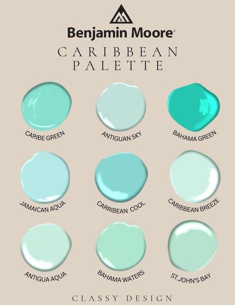 Aqua Wall Color, Jamaican Aqua Benjamin Moore, Aqua Paint Colors, Coastal Paint Colors, Coastal Paint, Beach House Colors, Living Colors, Aqua Paint, Turquoise Walls