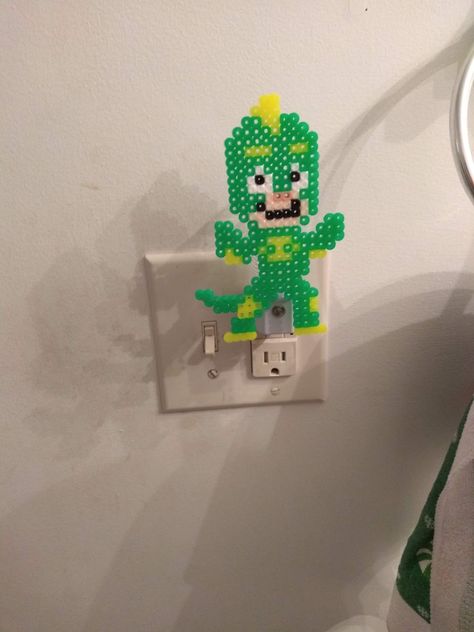 Perler Bead Night Light, Perler Bead Light Switch Cover, Perler Bead Nintendo Switch Cover, Light Switch Perler Beads, Perler Bead Tissue Box Cover, Perler Crafts, Handmade Decor, Perler Beads Designs, Perler Bead Patterns