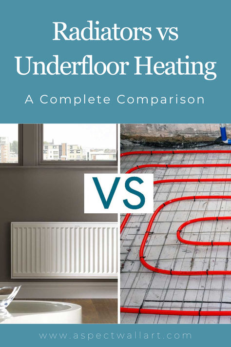 Radiators vs Underfloor Heating - A Complete Comparison Furniture Arrangement, Heating Systems Home, Cosy Snug, Country House Kitchen, Cosy Living, Serene Bedroom, Underfloor Heating, House Kitchen, Central Heating