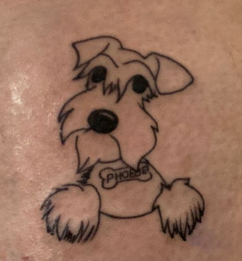 Miniature Schnauzer Tattoo Ideas, Schnauzer Outline Tattoo, Schnauzer Tattoo Minimalist, Mini Schnauzer Tattoo, Miniature Schnauzer Tattoo, Schnauzer Tattoo Ideas, Kendall Tattoo, Schnauzer Tattoo, Cute Ankle Tattoos