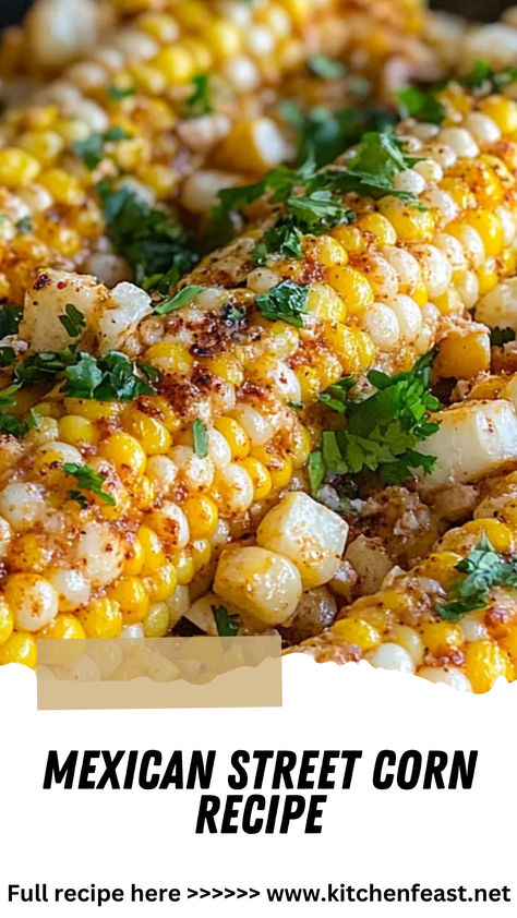 Learn to make authentic Mexican Street Corn (Elote) with this easy recipe. Grilled corn on the cob is coated with a creamy, tangy sauce, sprinkled with cotija cheese, and finished with a touch of chili powder and fresh lime juice. Perfect for barbecues, picnics, or a flavorful side dish that brings the vibrant taste of Mexico to your table. Easy Elotes Recipe, Mini Elotes Mexican Corn, Mexican Street Corn Smoker, Corn Esquites Recipe, Mexican Street Corn On The Cobb, Recipe For Mexican Street Corn, Oven Roasted Street Corn, Mexican Street Corn Without Mayo, Street Corn Seasoning Recipe