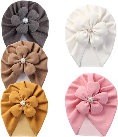 Amazon.com: HUIXIANG Baby Girl Headwrap Hat with Flower and Pearl Infant Toddler Kids Soft Cute Nursery Beanie Cover Turban Hats, One Size : Baby Newborn Turban, Newborn Baby Hospital, Baby Hospital Hat, Baby Turban Hat, Stylish Mehndi, Happy Birthday Love Quotes, Baby Head Wrap, Baby Girl Accessories, Baby Turban