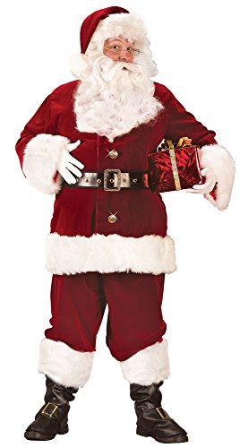 Buy Fun World Costumes Men's Adult Super Deluxe Santa Suit ** 100% Polyester** ** Imported** ** Dry Clean Only** ** Zipper closure** ** Gloves included** Buy From Amazon http://www.amazon.com/gp/product/B001MKQBT6?tag=canreb0c-20 Santa Claus Suit, Diy Outfits, Santa Claus Costume, Suit Costume, Boot Covers, Santa Suit, Santa Costume, Santa Suits, Fun World