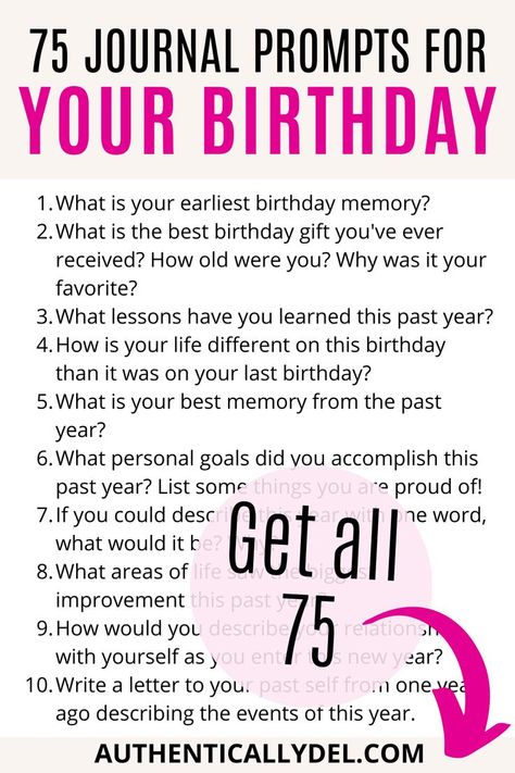 birthday journal prompts Birthday Journaling Prompts, Journal Prompts For Birthday, Birthday Reflection Journal Prompts, Birthday Reflection Questions, Birthday Prompts, Birthday Journal Ideas, Birthday Journal Prompts, Birthday Journaling, Birthday Reflection